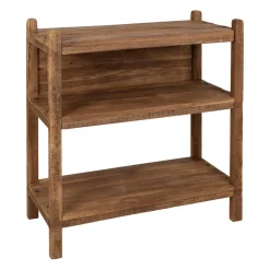 Etagère 3 niveaux en bois recyclé naturel 90x35xh100cm - Campagne