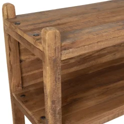 Etagère 3 niveaux en bois recyclé naturel 90x35xh100cm - Campagne