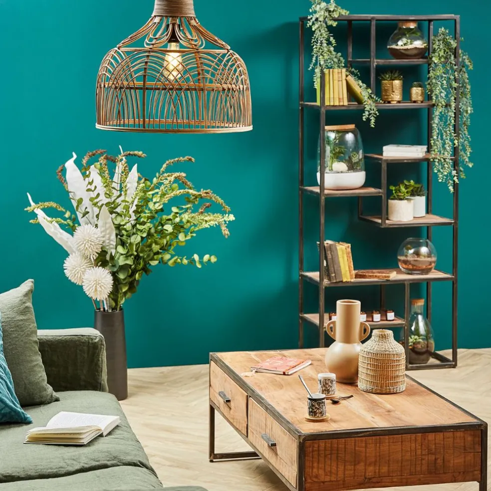 Etagère en fer vieilli et bois d' acacia H170cm - Factory