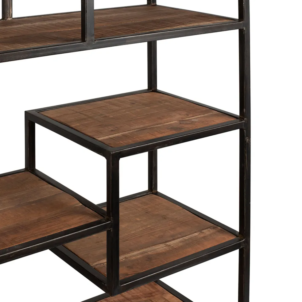 Etagère en fer vieilli et bois d' acacia H170cm - Factory