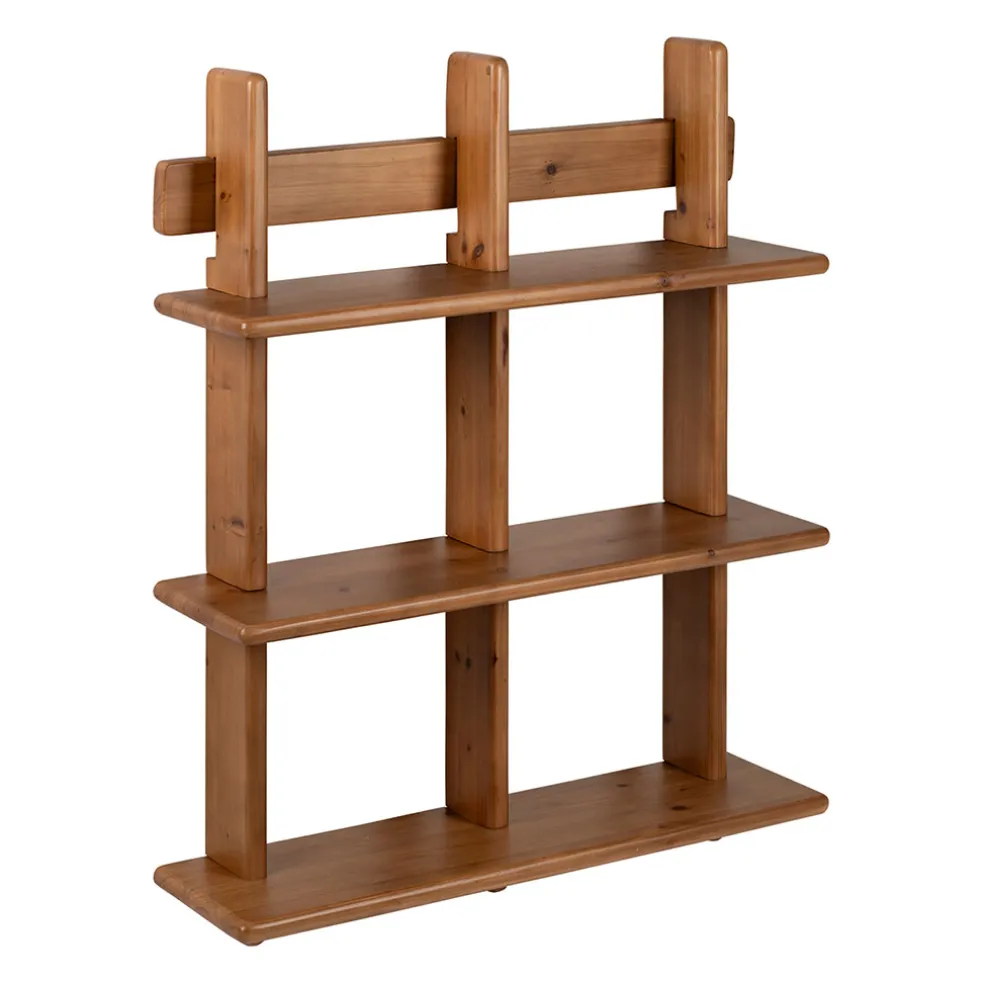 Etagère murale 3 niveaux en sapin naturel H78cm - Tradition