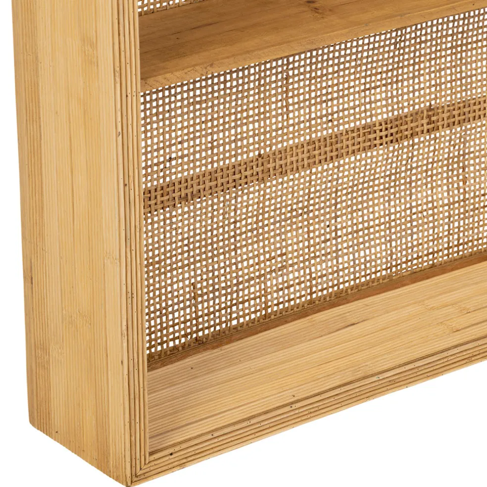 Etagère murale 3 niveaux en rotin naturel H91cm - Essencia