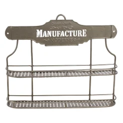 Etagère pour pot à épices en fer gris - manufacture