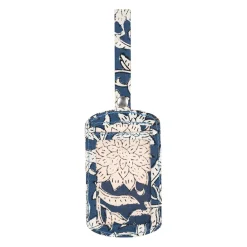 Etiquette bagage en coton bleu - Flaura