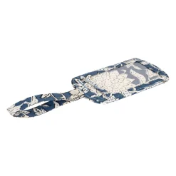 Etiquette bagage en coton bleu - Flaura