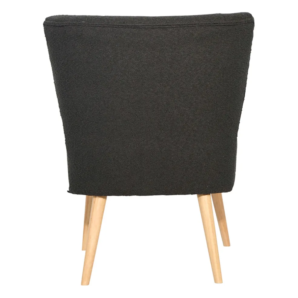 Fauteuil bouclette anthracite - Eleonor