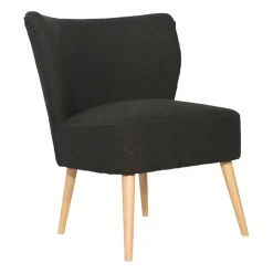 Fauteuil bouclette anthracite - Eleonor