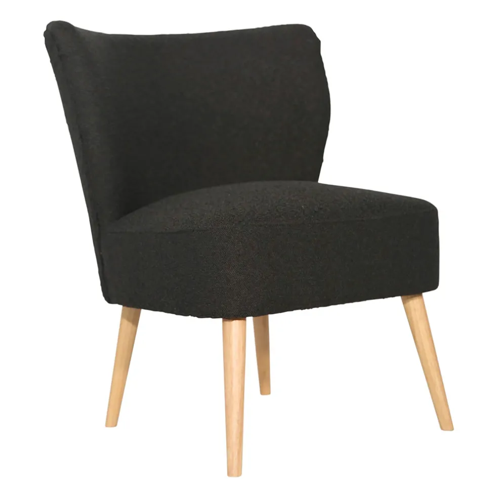 Fauteuil bouclette anthracite - Eleonor