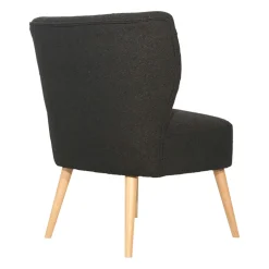 Fauteuil bouclette anthracite - Eleonor