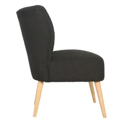 Fauteuil bouclette anthracite - Eleonor