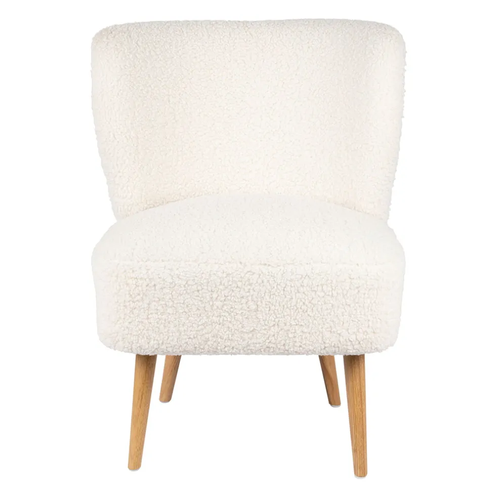 Fauteuil bouclette blanc crème - Elément