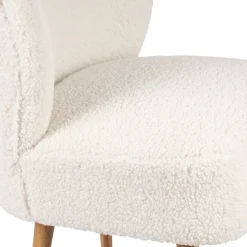 Fauteuil bouclette blanc crème - Elément