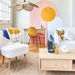 Fauteuil bouclette blanc crème - Elément