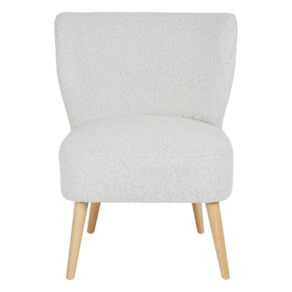 Fauteuil bouclette blanc - Eleonor