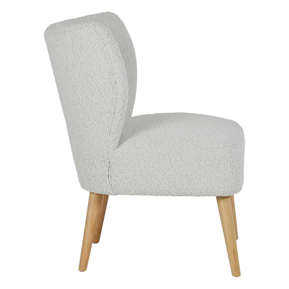 Fauteuil bouclette blanc - Eleonor