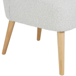 Fauteuil bouclette blanc - Eleonor