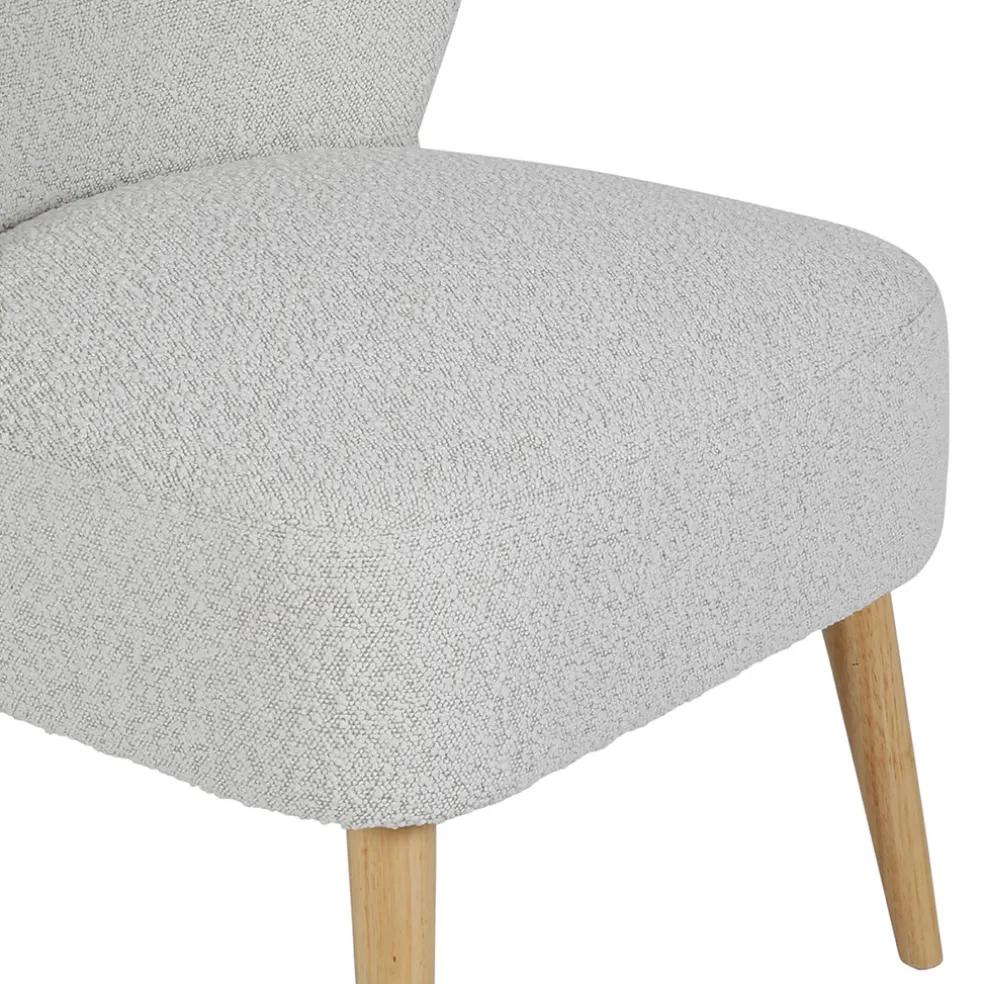 Fauteuil bouclette blanc - Eleonor
