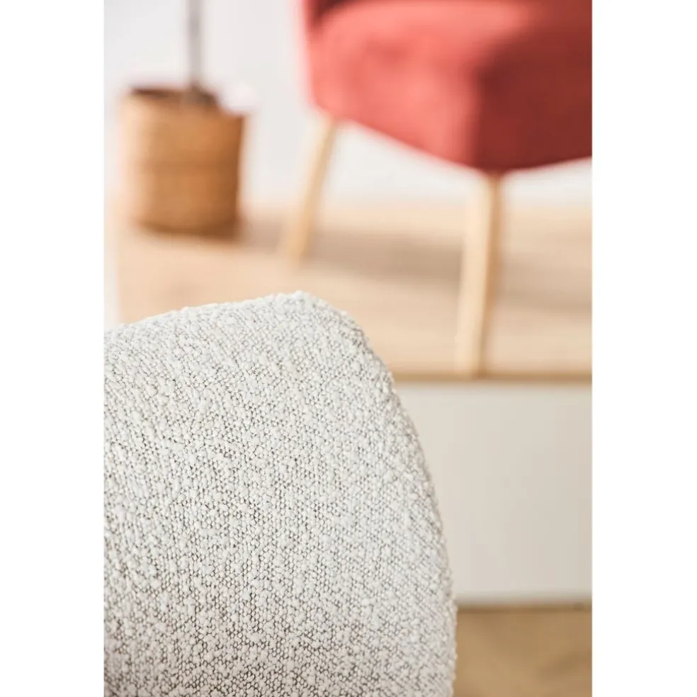 Fauteuil bouclette blanc - Eleonor