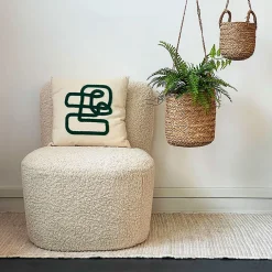 Fauteuil bouclette imitation fourrure blanc - Eve