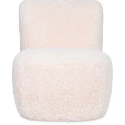Fauteuil bouclette imitation fourrure blanc - Eve
