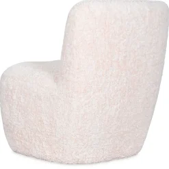 Fauteuil bouclette imitation fourrure blanc - Eve
