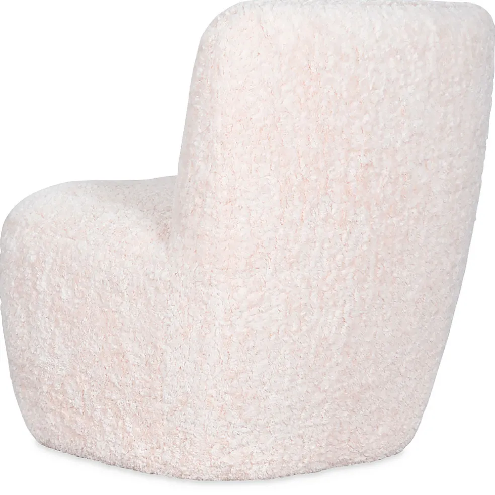 Fauteuil bouclette imitation fourrure blanc - Eve