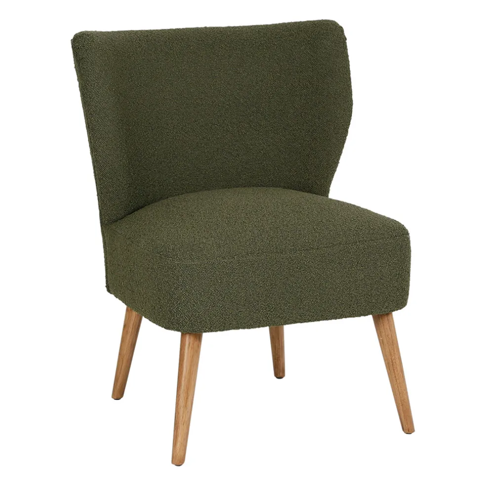 Fauteuil bouclette vert - Eleonor