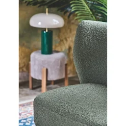 Fauteuil bouclette vert - Eleonor