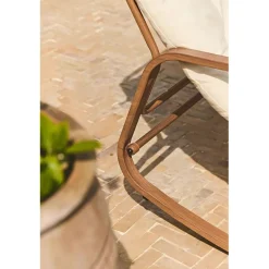 Fauteuil de jardin à bascule beige - Miami