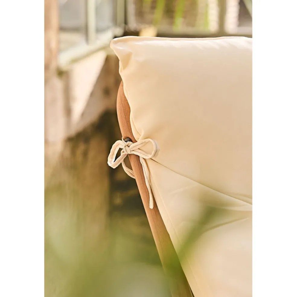 Fauteuil de jardin à bascule beige - Miami