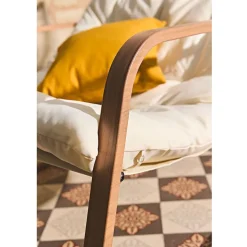 Fauteuil de jardin à bascule beige - Miami