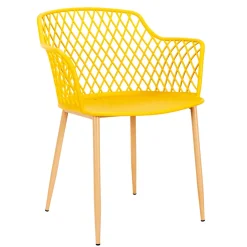 Fauteuil de jardin jaune en plastique malaga