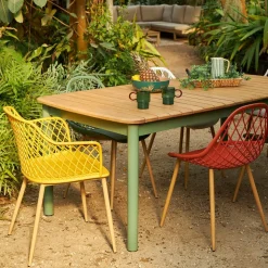 Fauteuil de jardin jaune en plastique malaga