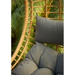 Fauteuil de jardin oeuf suspendu en resine tressée - Riga