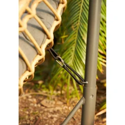 Fauteuil de jardin oeuf suspendu en resine tressée - Riga