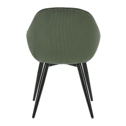 Fauteuil de salle à manger en velours côtelé kaki - Ben