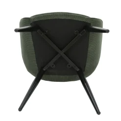 Fauteuil de salle à manger en velours côtelé kaki - Ben