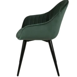 Fauteuil de salle à manger en velours vert - Ben