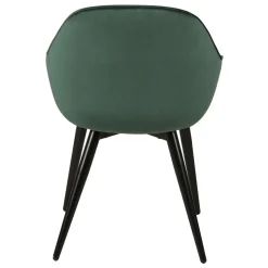 Fauteuil de salle à manger en velours vert - Ben