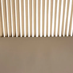 Fauteuil d'extérieur avec coussin en tissu beige et blanc - Ajay