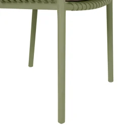 Fauteuil d'extérieur kaki avec coussin en tissu - Lumi