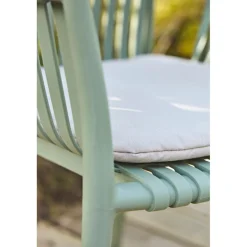 Fauteuil d'extérieur kaki avec coussin en tissu - Lumi