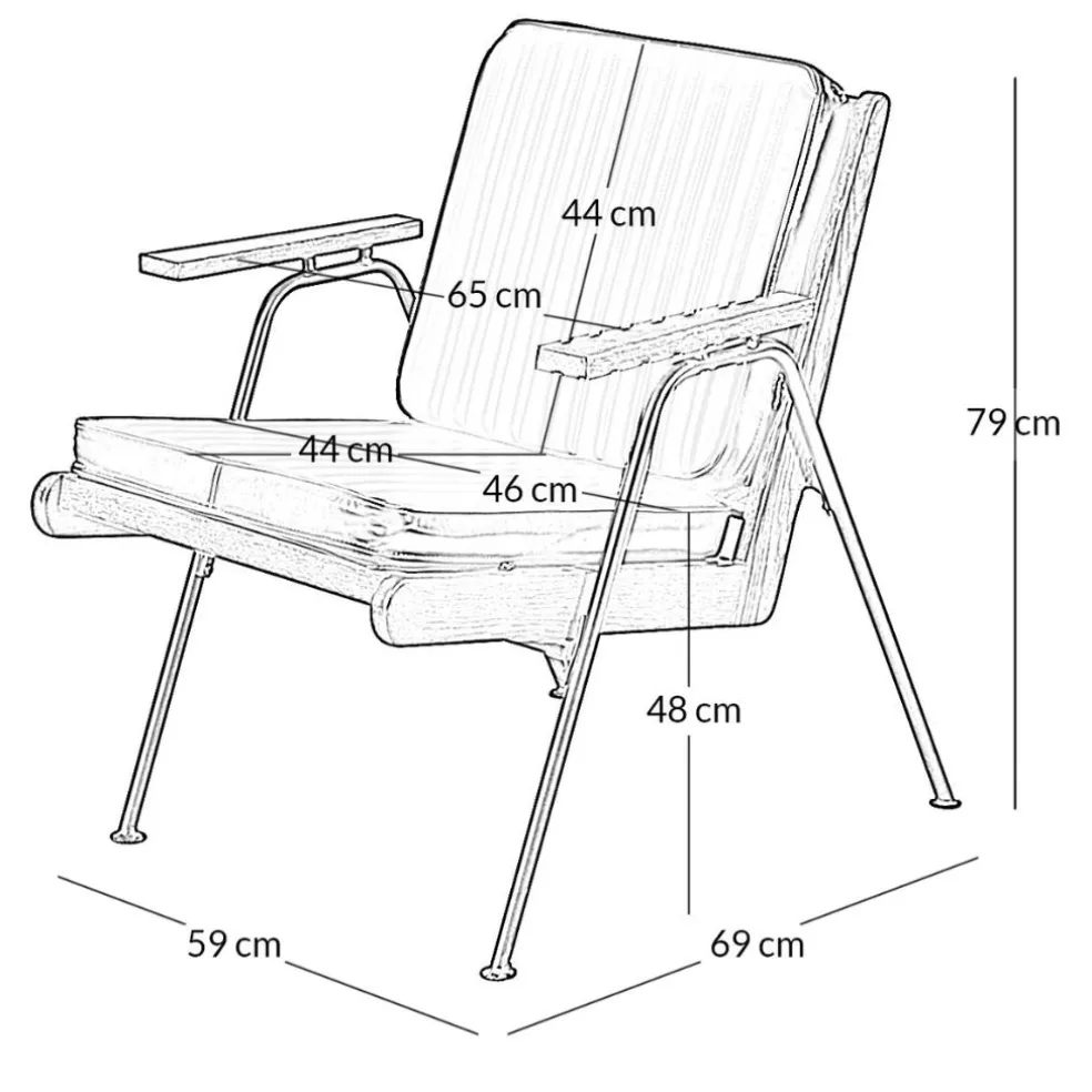 Fauteuil effet cuir marron clair - Lewis