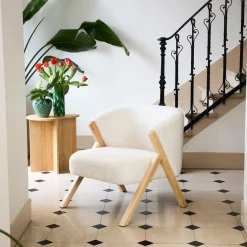 Fauteuil en tissu blanc - Elément