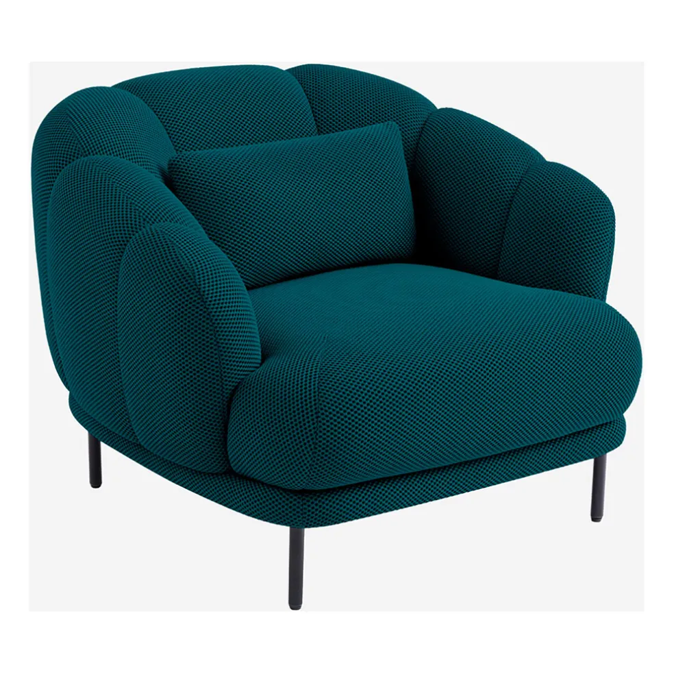 Fauteuil en tissu 3d bleu canard - Paraty