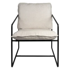 Fauteuil en tissu et fer écru - Elément