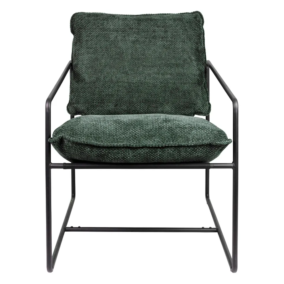 Fauteuil en tissu et fer émeraude - Elément