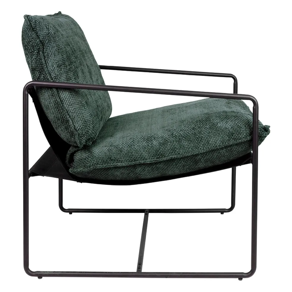 Fauteuil en tissu et fer émeraude - Elément
