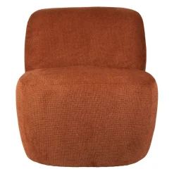 Fauteuil en tissu terracotta - Tessia