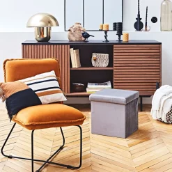 Fauteuil en velours ambre - Habby